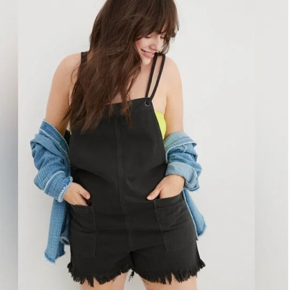 Aerie Double Strap Shortall Romper size XS